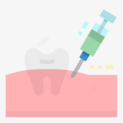 麻醉牙科42扁平图标svg_新图网 https://ixintu.com 扁平 牙科 麻醉