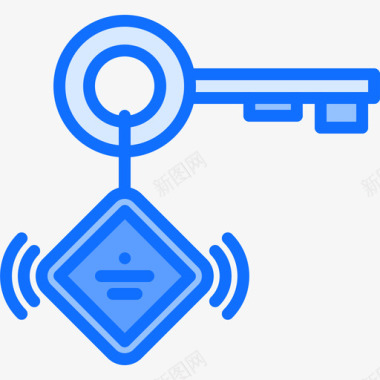 钥匙圈小玩意16蓝色图标图标
