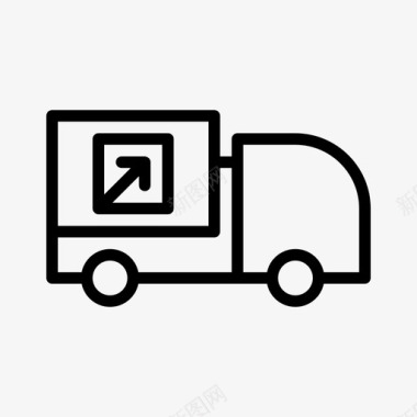 货车送货汽车送货货物图标图标