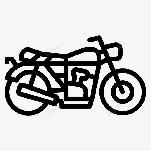 复古摩托车摩托车手交通工具图标svg_新图网 https://ixintu.com 交通工具 复古 摩托 摩托车 车手 车辆