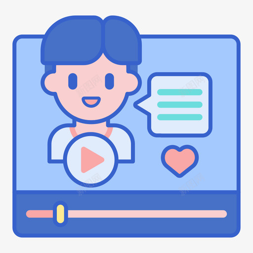 视频录像机直播线性颜色图标svg_新图网 https://ixintu.com 录像机 直播 线性 视频 颜色