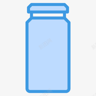 瓶子瓶子和容器5蓝色图标图标