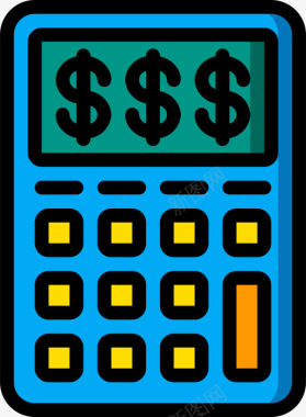 计算器金融133线性颜色图标图标