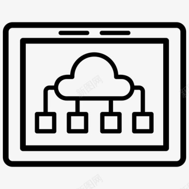 云计算图云网络云技术图标图标