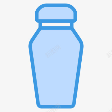 摇匀瓶子和容器5蓝色图标图标