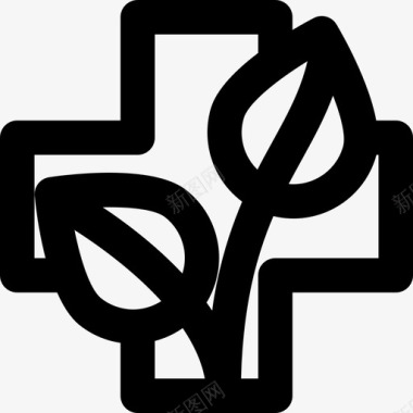 十字架替代医学32直系图标图标