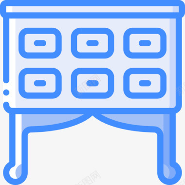 抽屉古董2蓝色图标图标