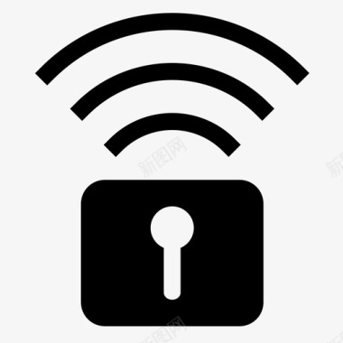 安全连接锁wifi图标图标