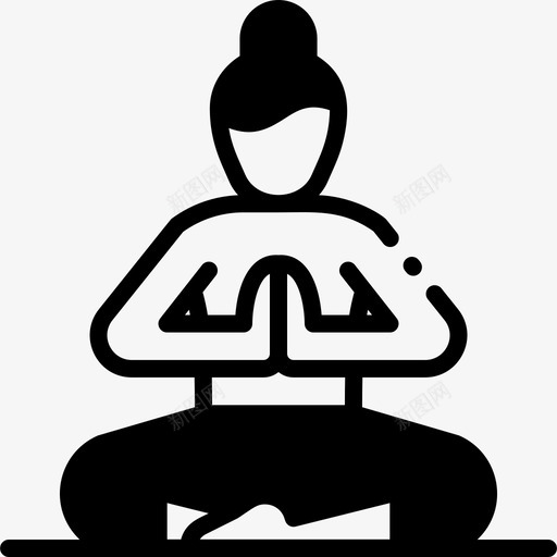 瑜伽瑜伽15填充图标svg_新图网 https://ixintu.com 填充 瑜伽
