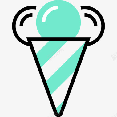 冰淇淋马戏团85单色图标图标