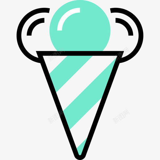 冰淇淋马戏团85单色图标svg_新图网 https://ixintu.com 冰淇淋 单色 马戏团