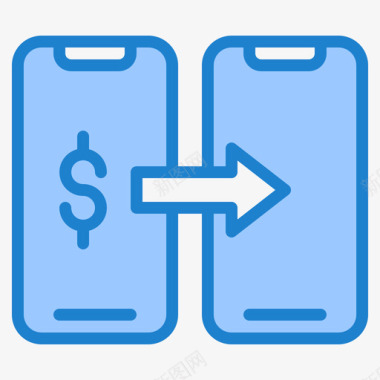 钱智能手机31蓝色图标图标