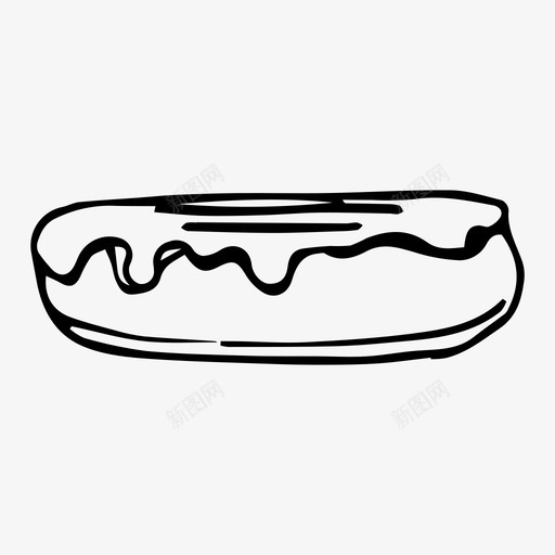 蛋糕面包房甜甜圈图标svg_新图网 https://ixintu.com 甜甜圈 素描 蛋糕 面包房 食物
