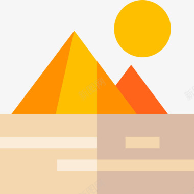 金字塔非洲15平坦图标图标