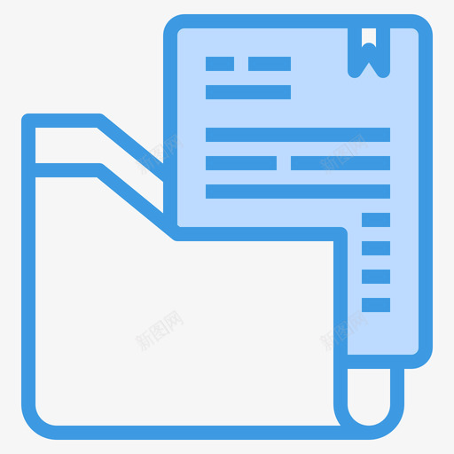 文件夹文具和办公室17蓝色图标svg_新图网 https://ixintu.com 办公室 文件夹 文具 蓝色
