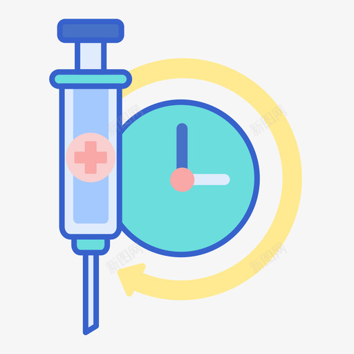 过敏注射线性颜色图标svg_新图网 https://ixintu.com 注射 线性 过敏 颜色