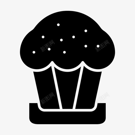 纸杯蛋糕复活节食物图标svg_新图网 https://ixintu.com 复活节 季节 春季 标志 纸杯 蛋糕 食物
