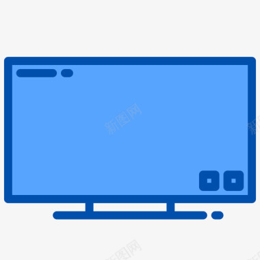 电视电器9蓝色图标图标