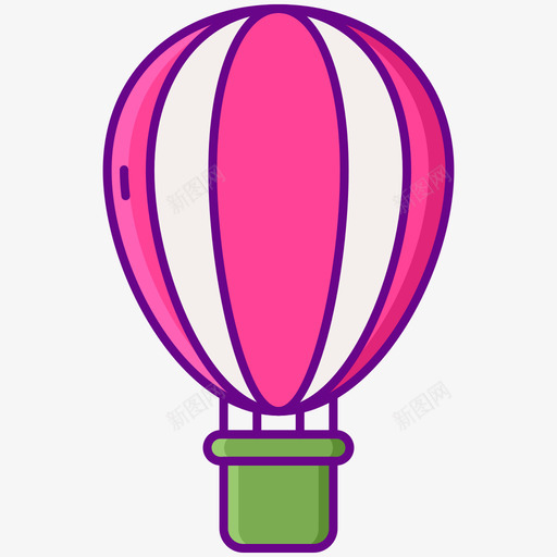 热气球夏季旅行1线性颜色图标svg_新图网 https://ixintu.com 夏季 旅行 热气球 线性 颜色