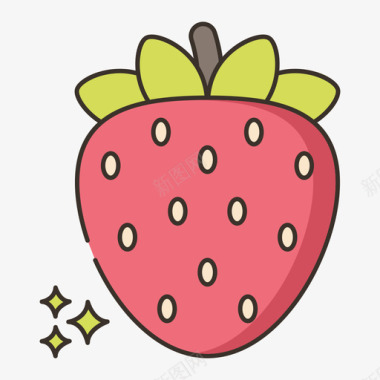 草莓色赌场70直线颜色图标图标