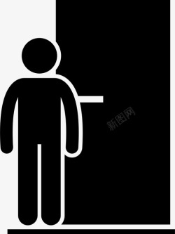 安全在我心站在门口站在门口附近人图标高清图片