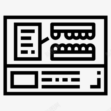 牙齿矫正器47线性图标图标