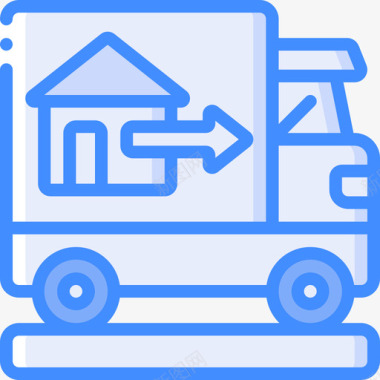 移动卡车家庭47蓝色图标图标