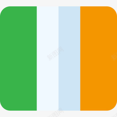 爱尔兰国旗9平坦图标图标