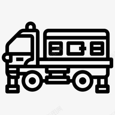 汽车拖车工程机械8直线型图标图标