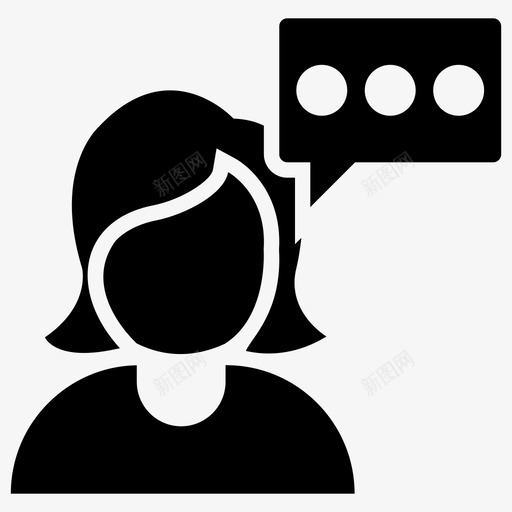 评论商务谈话谈话图标svg_新图网 https://ixintu.com 可靠 商业 商务 图标 女性 演讲 私人 聊天 评论 谈话 靠的