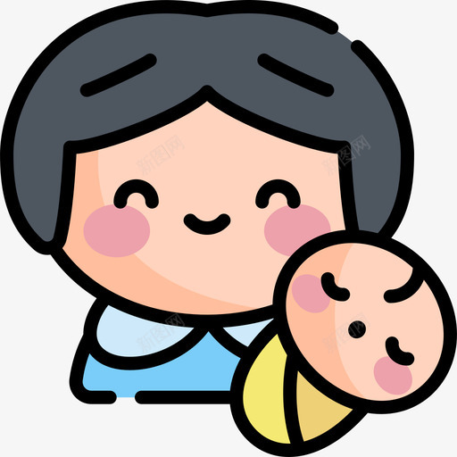 母亲人际关系和情感20线性颜色图标svg_新图网 https://ixintu.com 人际关系 情感 母亲 线性 颜色