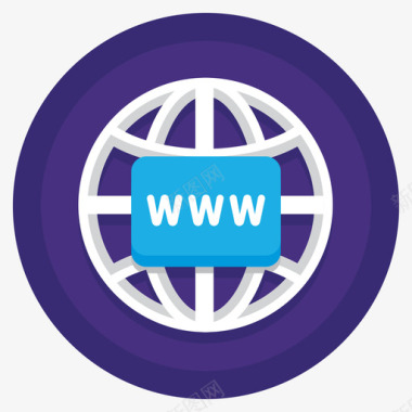 Www网络营销平面循环图标图标