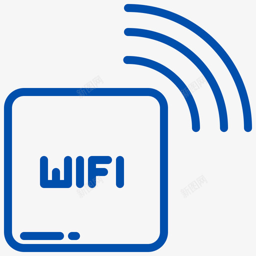 Wifi路由器设备9蓝色图标svg_新图网 https://ixintu.com Wifi 蓝色 设备 路由器