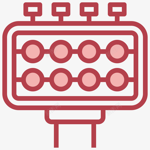 聚光灯足球88红色图标svg_新图网 https://ixintu.com 红色 聚光灯 足球