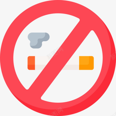 禁止吸烟酒店服务48公寓图标图标