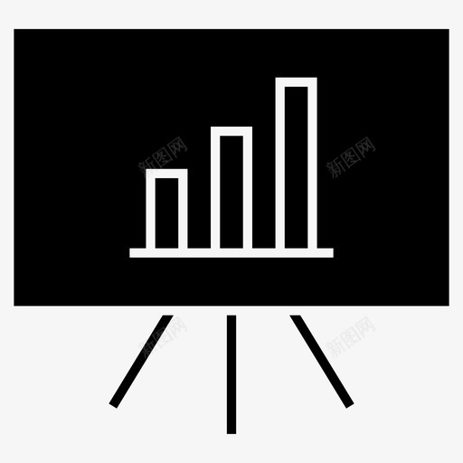 直方图图表演示文稿图标svg_新图网 https://ixintu.com 图表 文稿 深色 演示 直方图