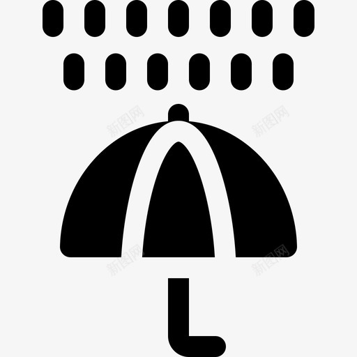 雨伞秋季自然9填充图标svg_新图网 https://ixintu.com 填充 秋季 自然 雨伞