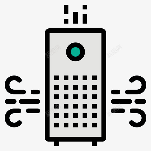 空气净化器睡眠55线性颜色图标svg_新图网 https://ixintu.com 净化器 睡眠 空气 空气净化 线性 颜色