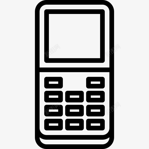手机旧设备线状图标svg_新图网 https://ixintu.com 手机 线状 设备