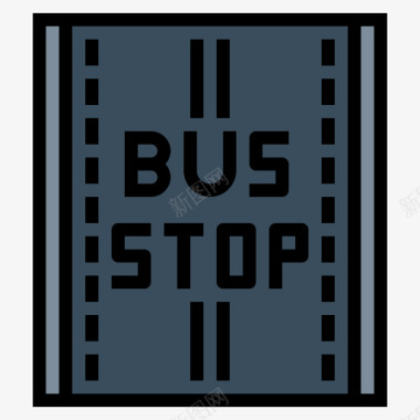 巴士站3号巴士站线条颜色图标图标