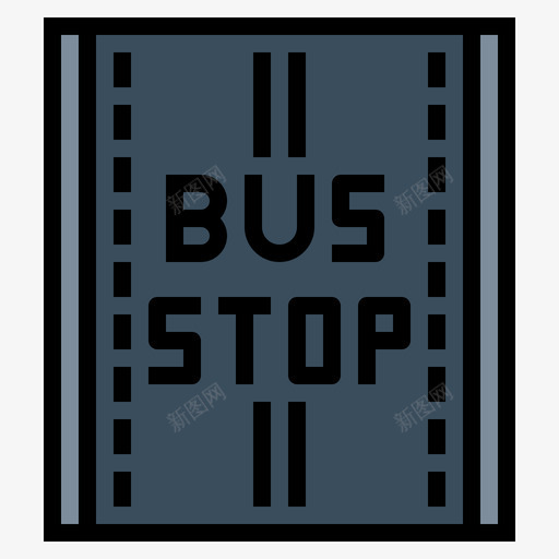 巴士站3号巴士站线条颜色图标svg_新图网 https://ixintu.com 3号 巴士站 线条 颜色