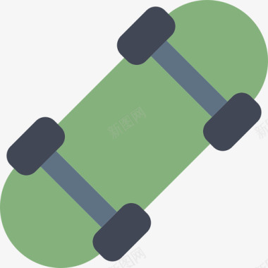 滑板运输162扁平图标图标