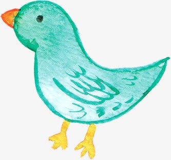 创意合成水彩蓝色的小鸟png免抠素材_新图网 https://ixintu.com 创意 合成 小鸟 水彩 蓝色
