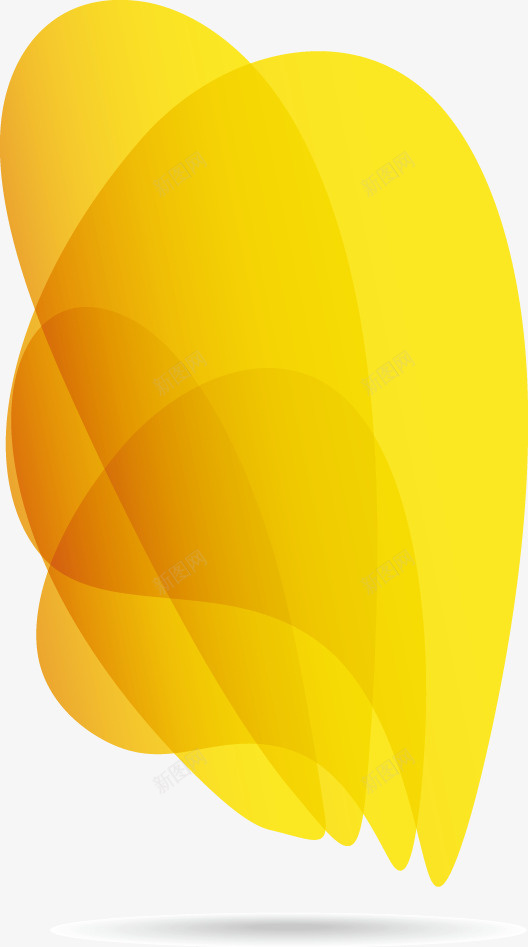 黄色逗号形状透明图案标识矢量图图标eps_新图网 https://ixintu.com 标识 逗号 矢量图