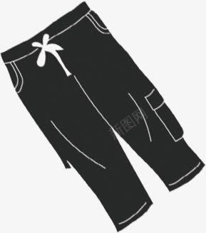 卡通黑色短裤png免抠素材_新图网 https://ixintu.com 卡通 短裤 素材 黑色