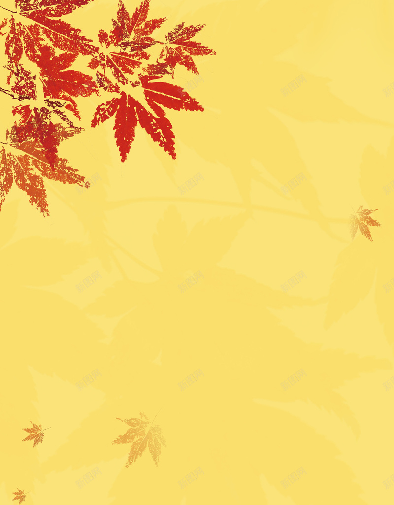 黄色枫叶收获背景jpg设计背景_新图网 https://ixintu.com 纹理 质感 黄色枫叶收获背景