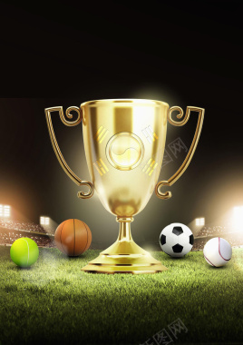 足球运动奖品冠军杯海报背景背景