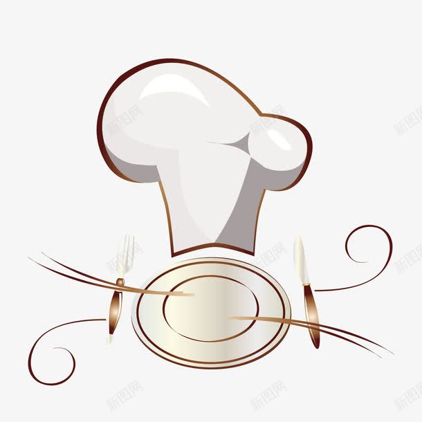 厨师帽和盘子png免抠素材_新图网 https://ixintu.com 刀 厨师帽 盘子帽子
