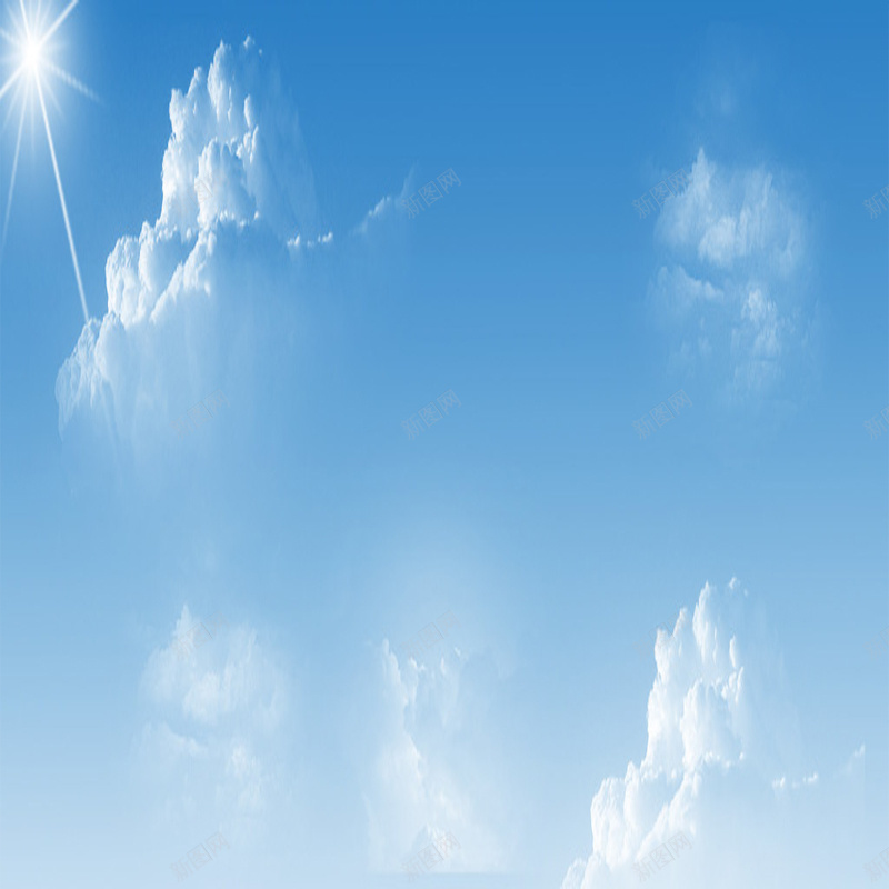 蓝色天空白云jpg设计背景_新图网 https://ixintu.com 蓝色 天空 背景素材 海报 白云 主图 摄影 风景