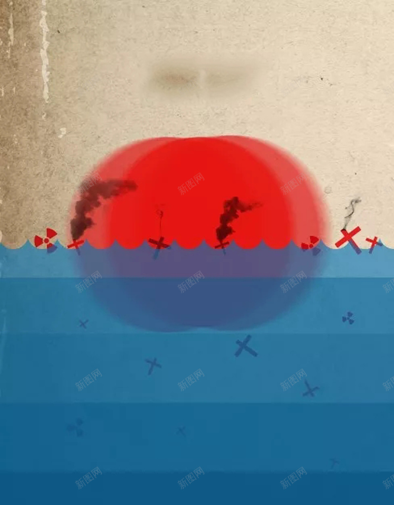 个性创意海报背景psd设计背景_新图网 https://ixintu.com 个性 创意 地面 太阳 红色 蓝色 复古 质感 纹理 幻想